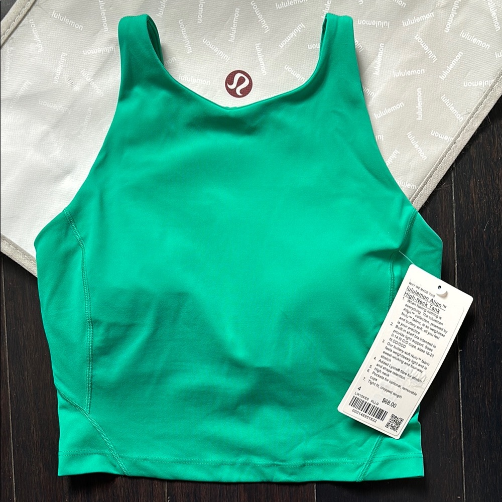 Lululemon ALIGN HIGH-NECK TANK IN KELLY GREEN SZ 4 NWT